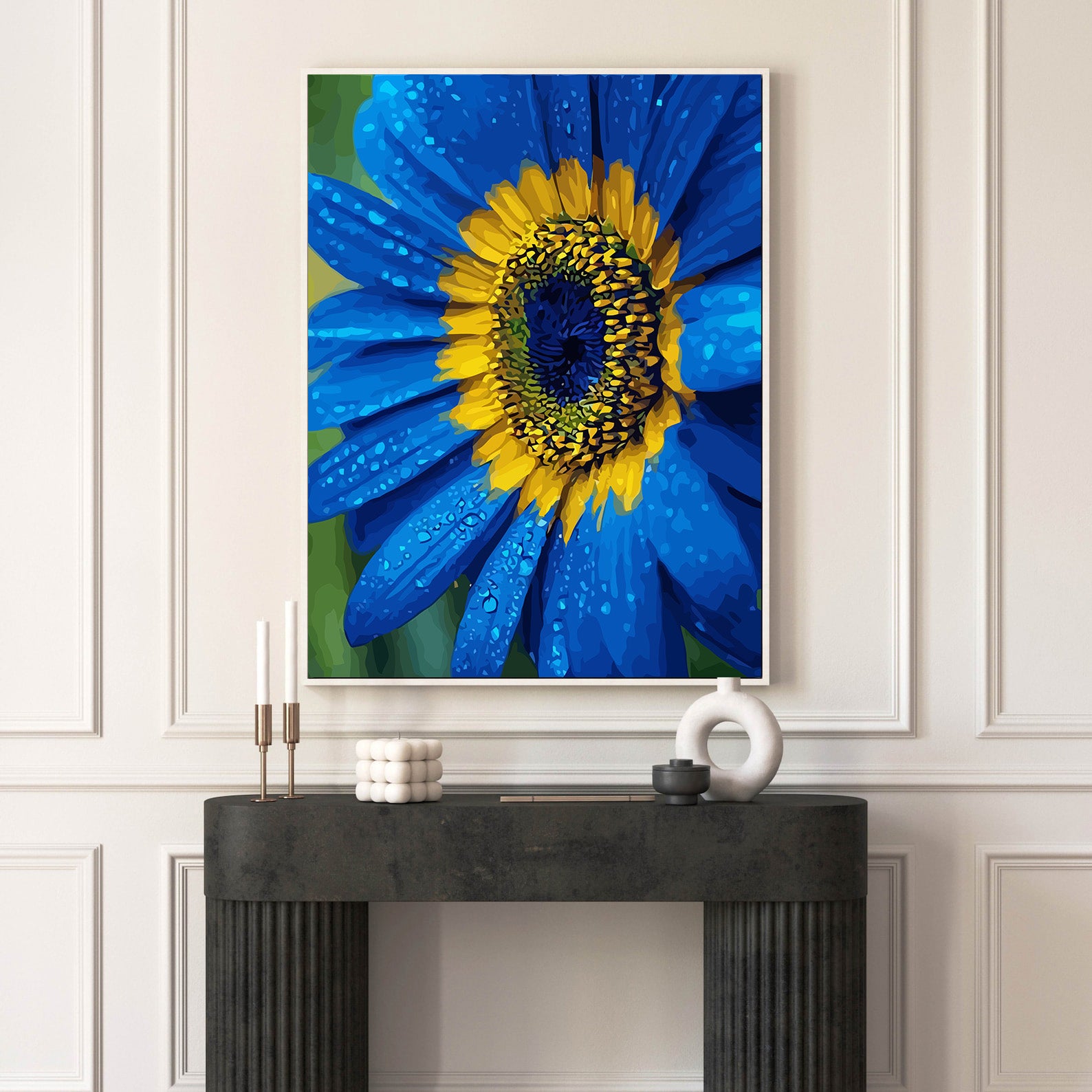 Pictura pe Numere Floarea Albastra 6495