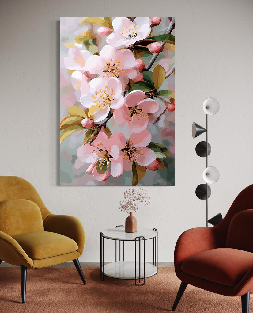 Pictura pe Numere Floare de Cires 6496