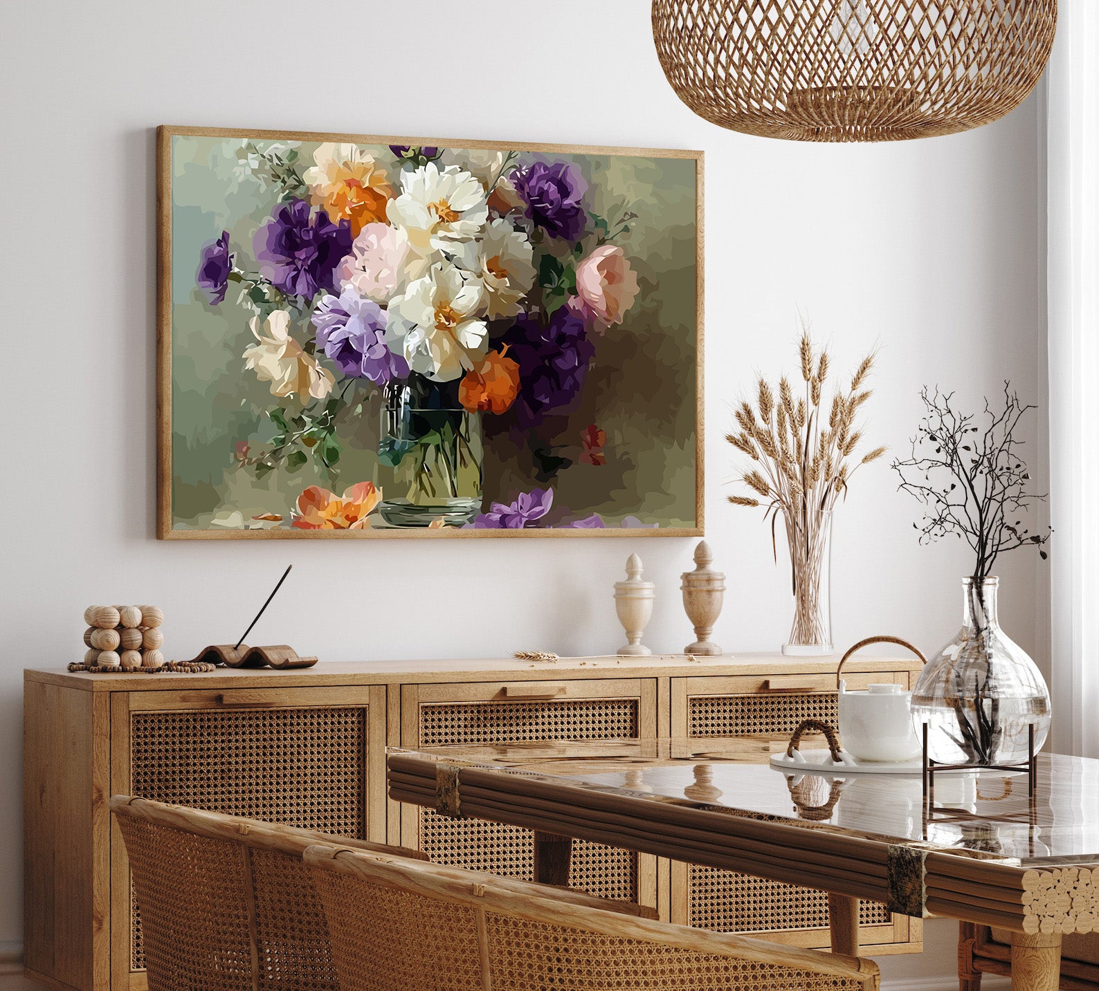 Pictura pe Numere Buchet de Flori 6510