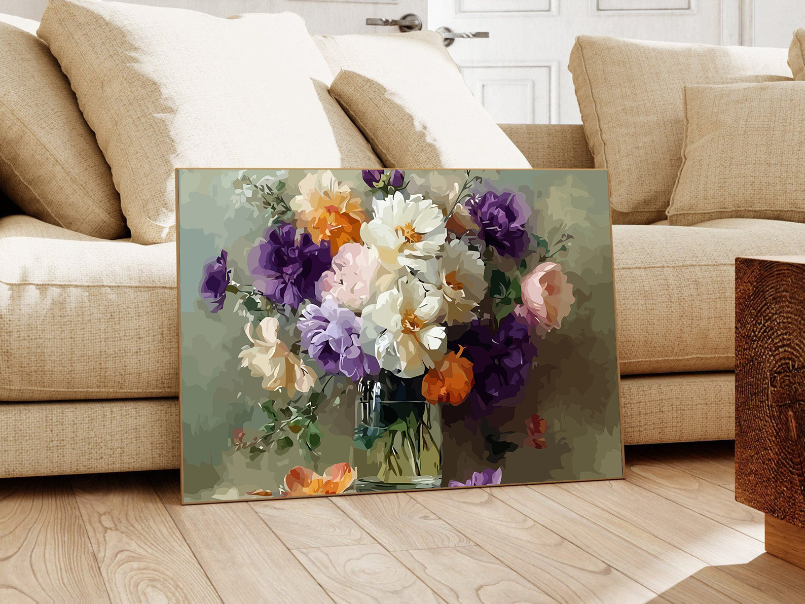 Pictura pe Numere Buchet de Flori 6510