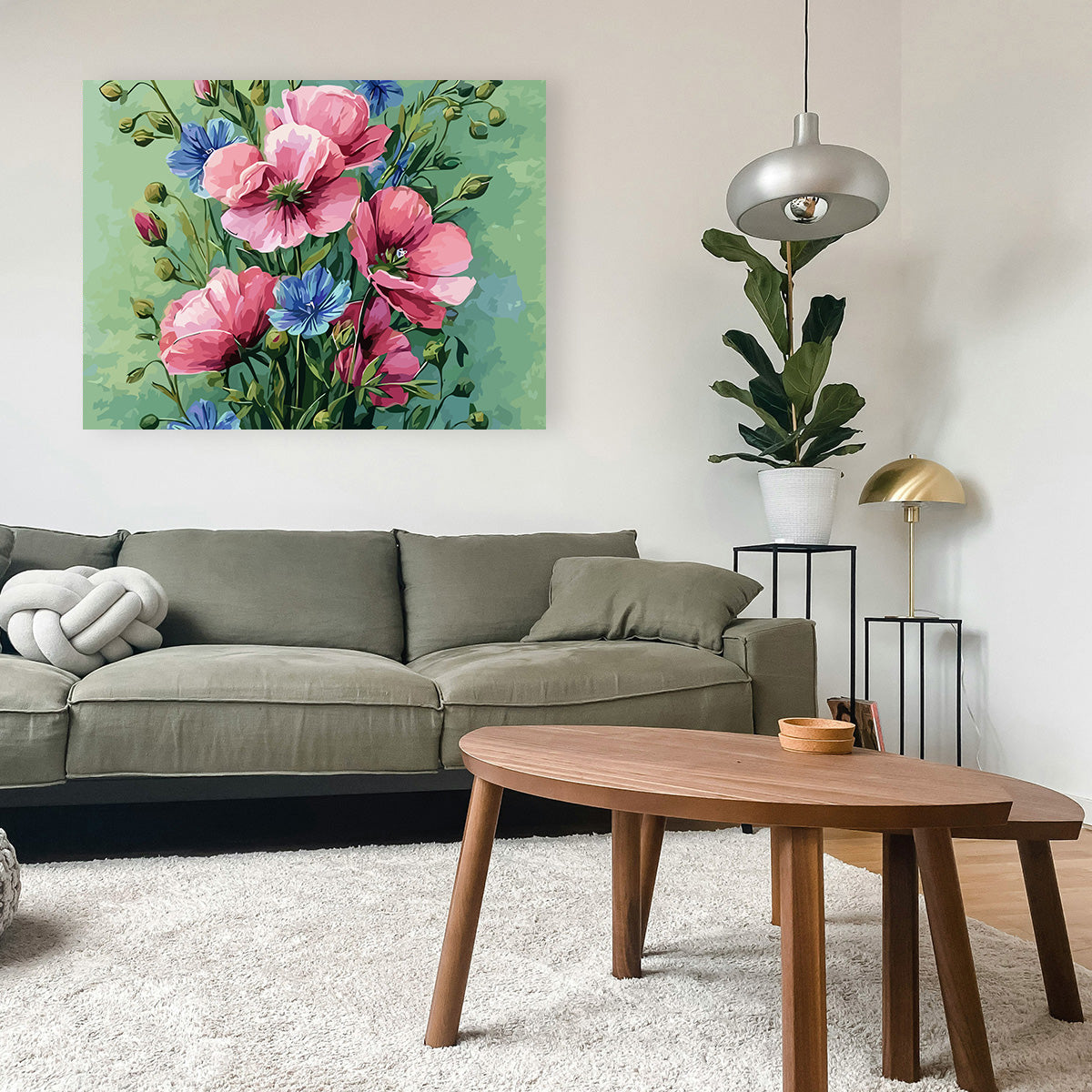 Pictura pe Numere Flori Vibrante 6513