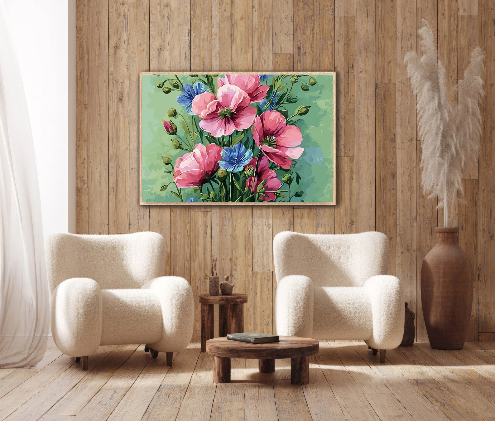 Pictura pe Numere Flori Vibrante 6513
