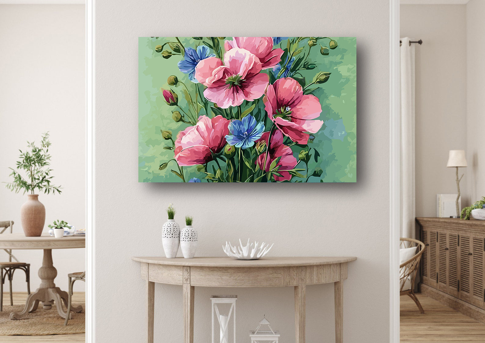 Pictura pe Numere Flori Vibrante 6513