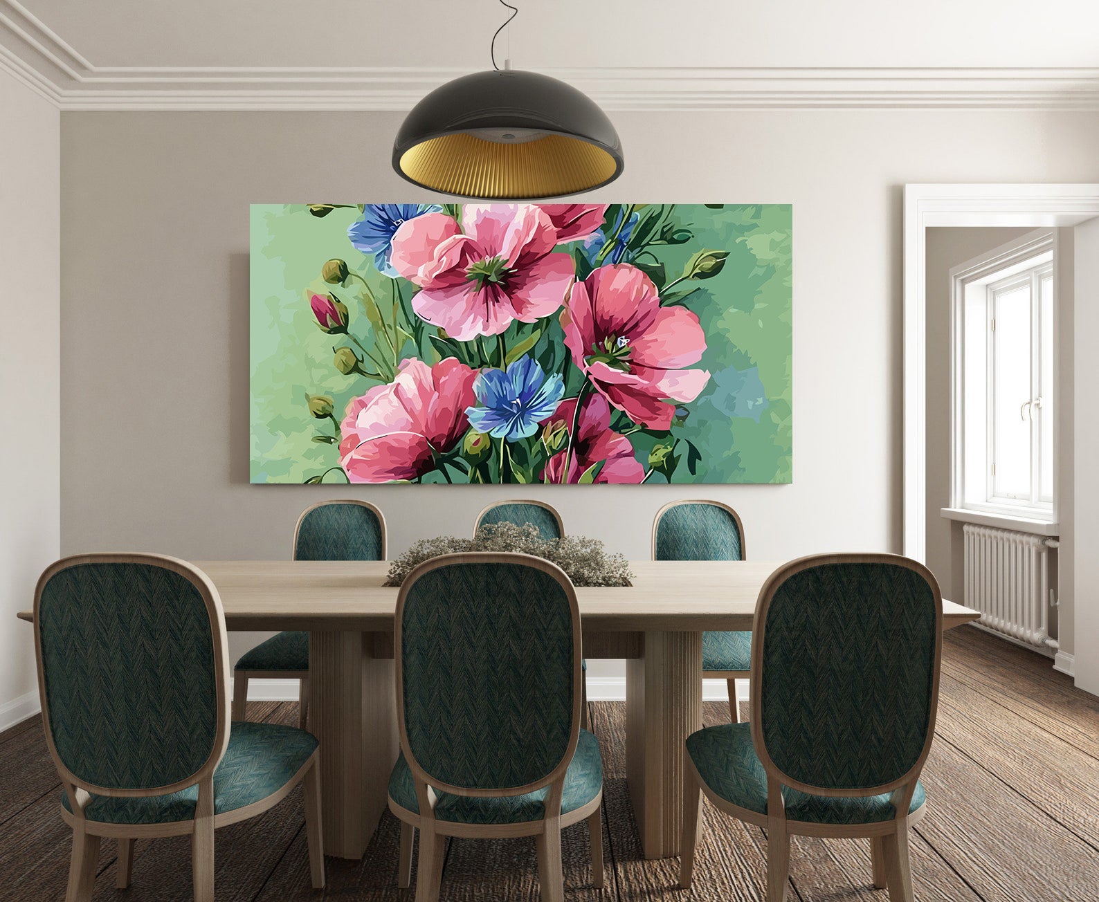 Pictura pe Numere Flori Vibrante 6513