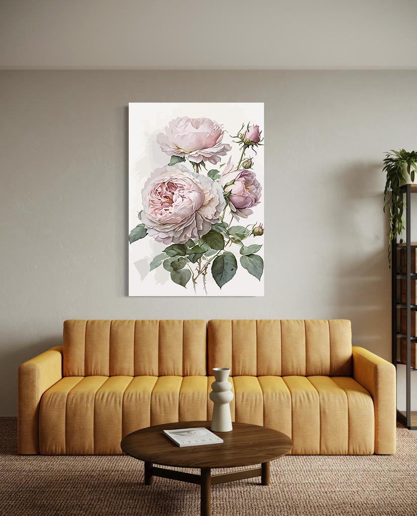 Pictura pe Numere – Bujori roz 6528