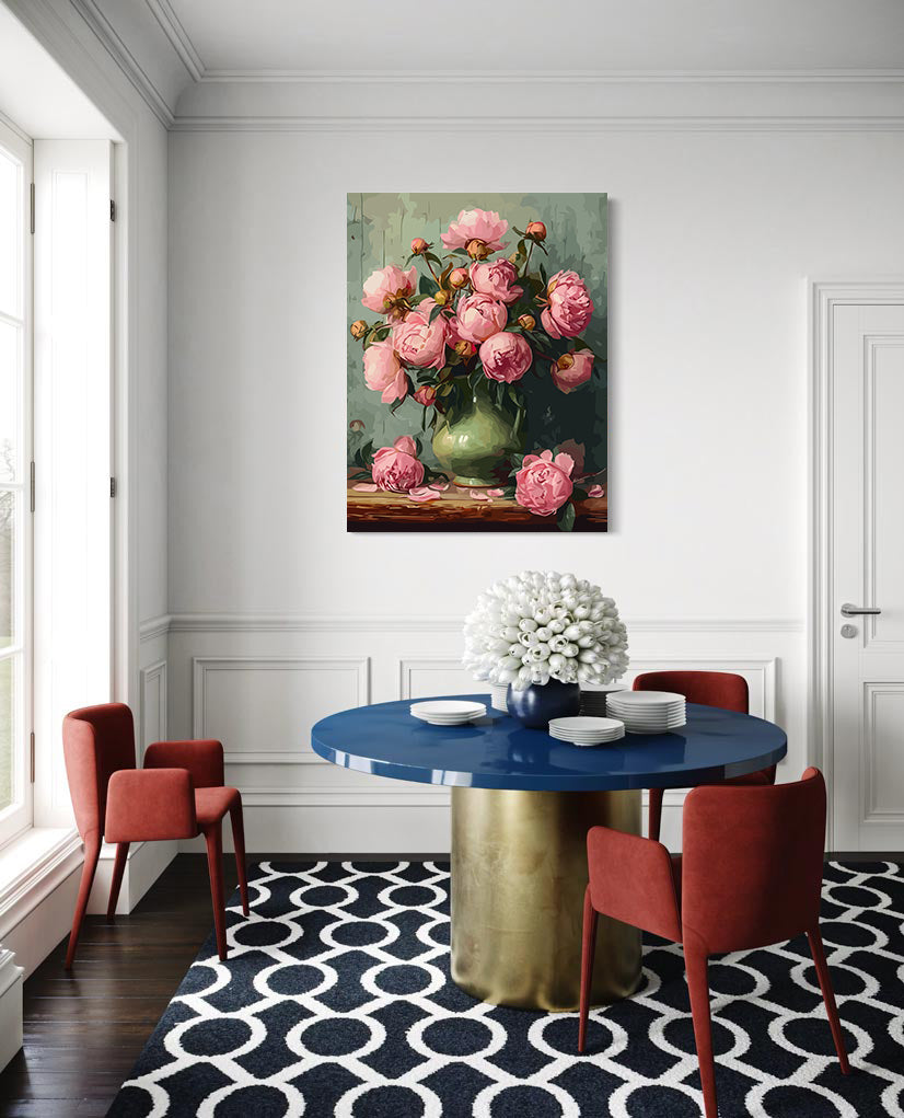 Pictura pe Numere – Bujori delicati 6531