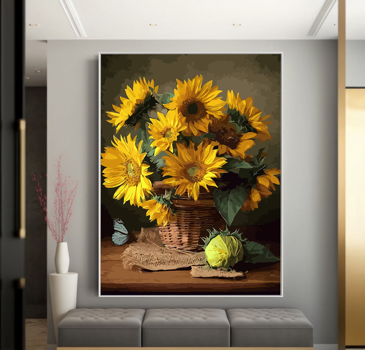 Pictura pe Numere – Floarea Soarelui in cos 6535