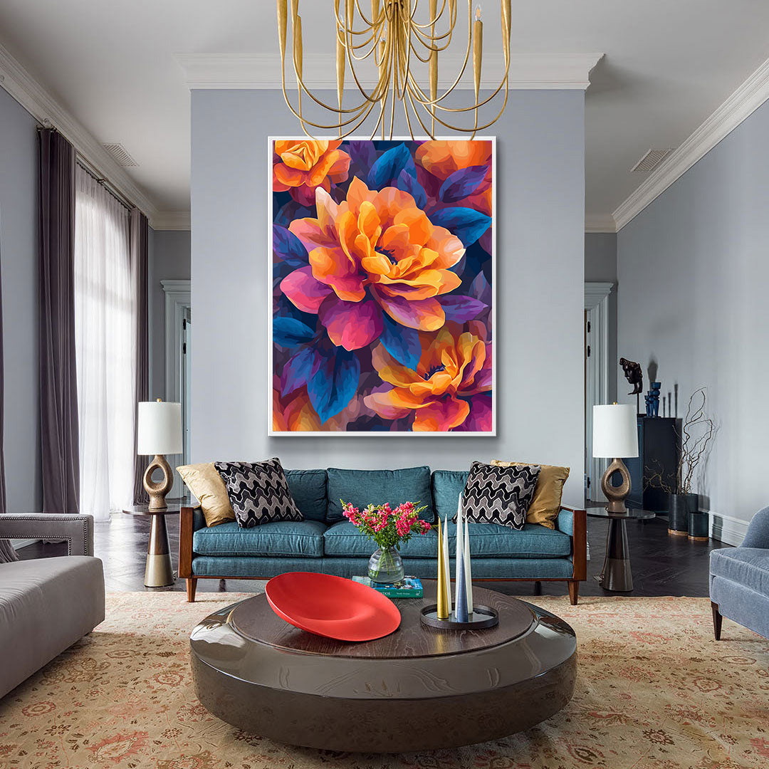 Pictura pe Numere – Dalii colorate 6536
