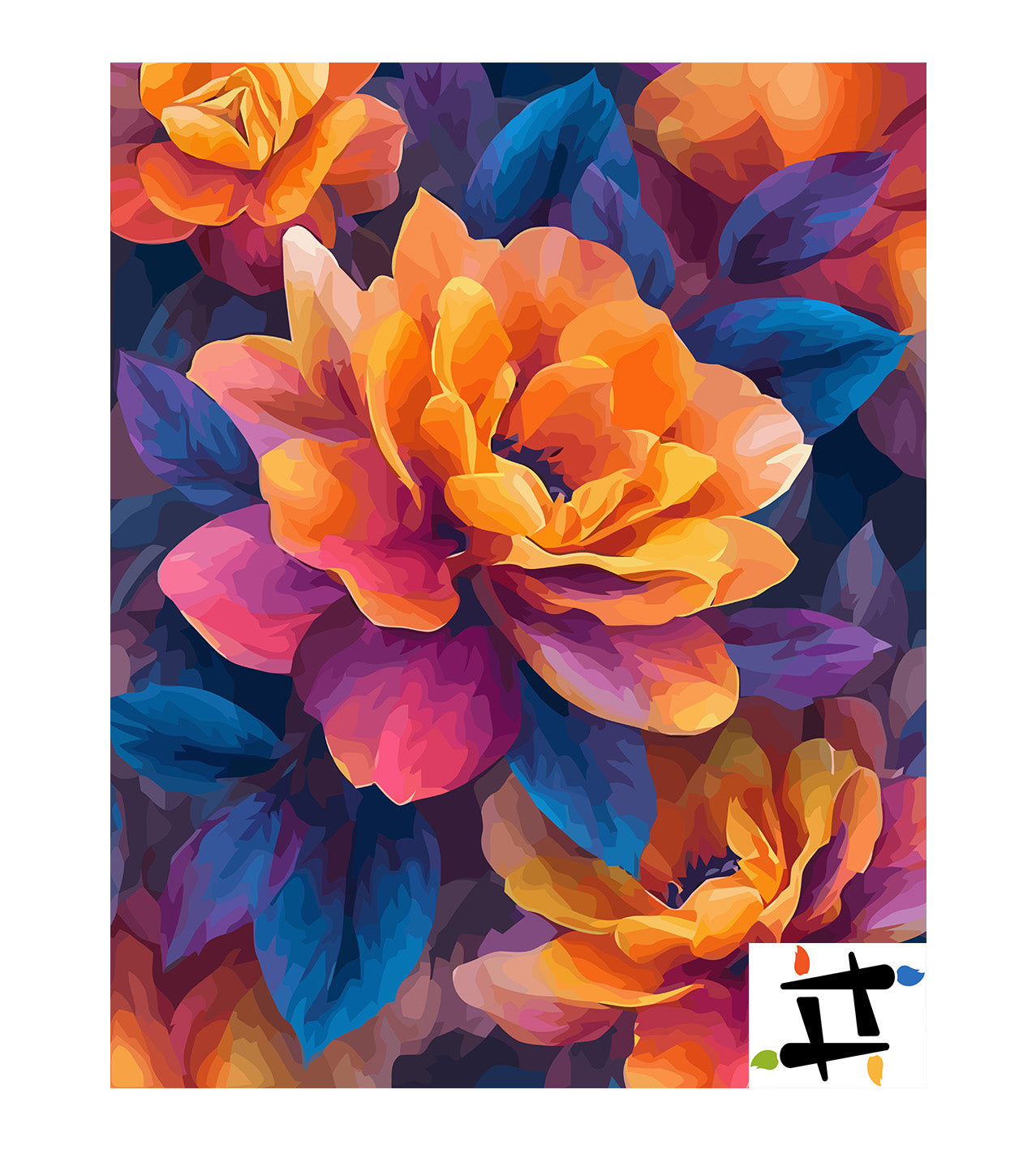 Pictura pe Numere – Dalii colorate 6536