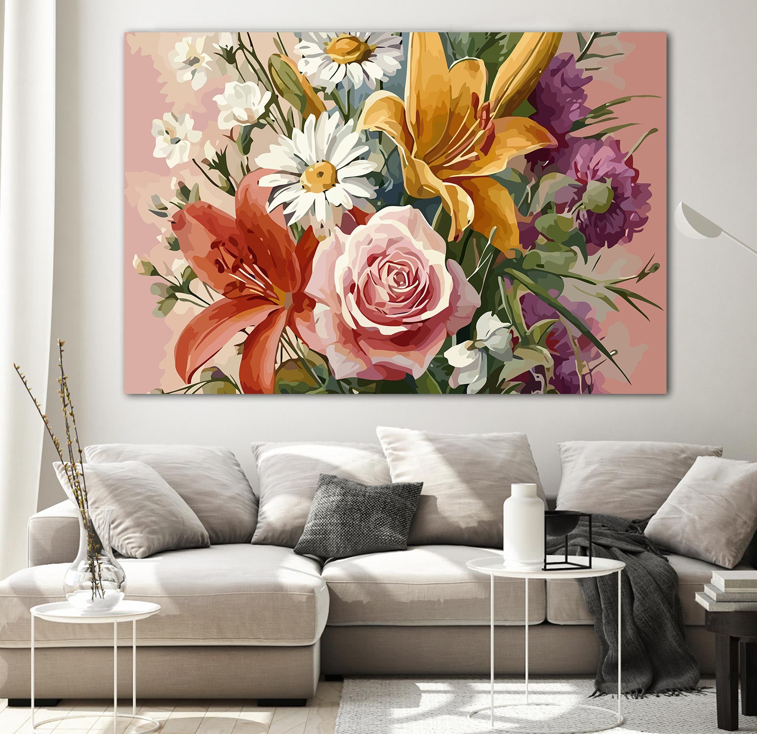 Pictura pe Numere – Buchet Colorat 6538
