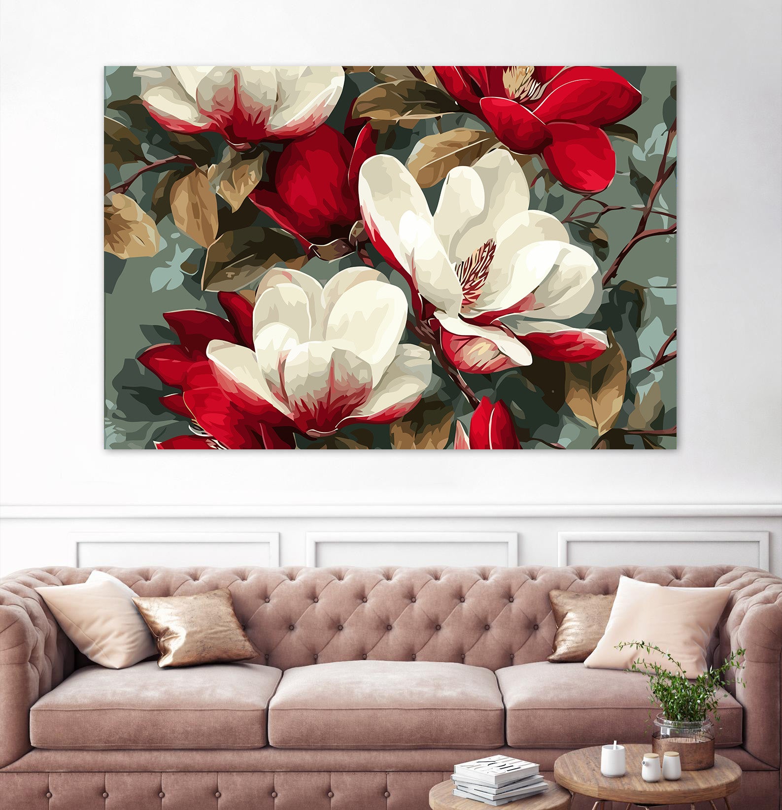 Pictura pe Numere – Magnolii Rubinii 6548