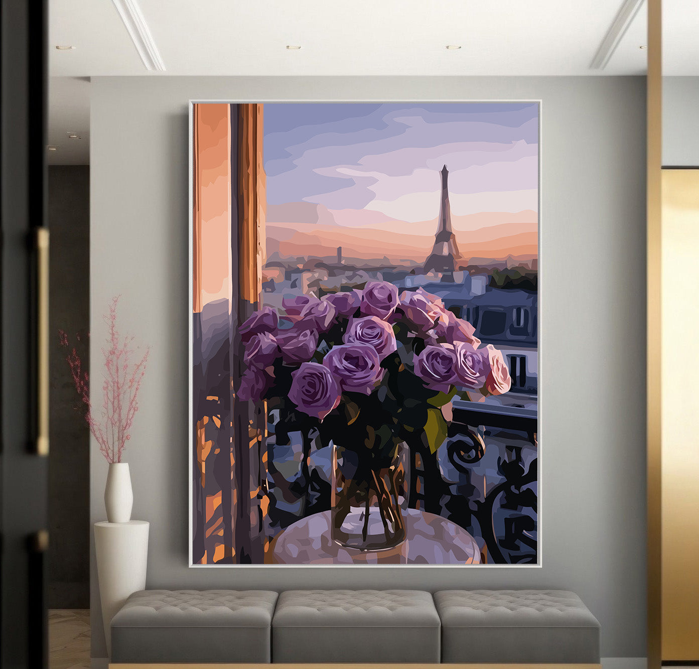 Pictura pe Numere – Amurg violet la Paris 6585