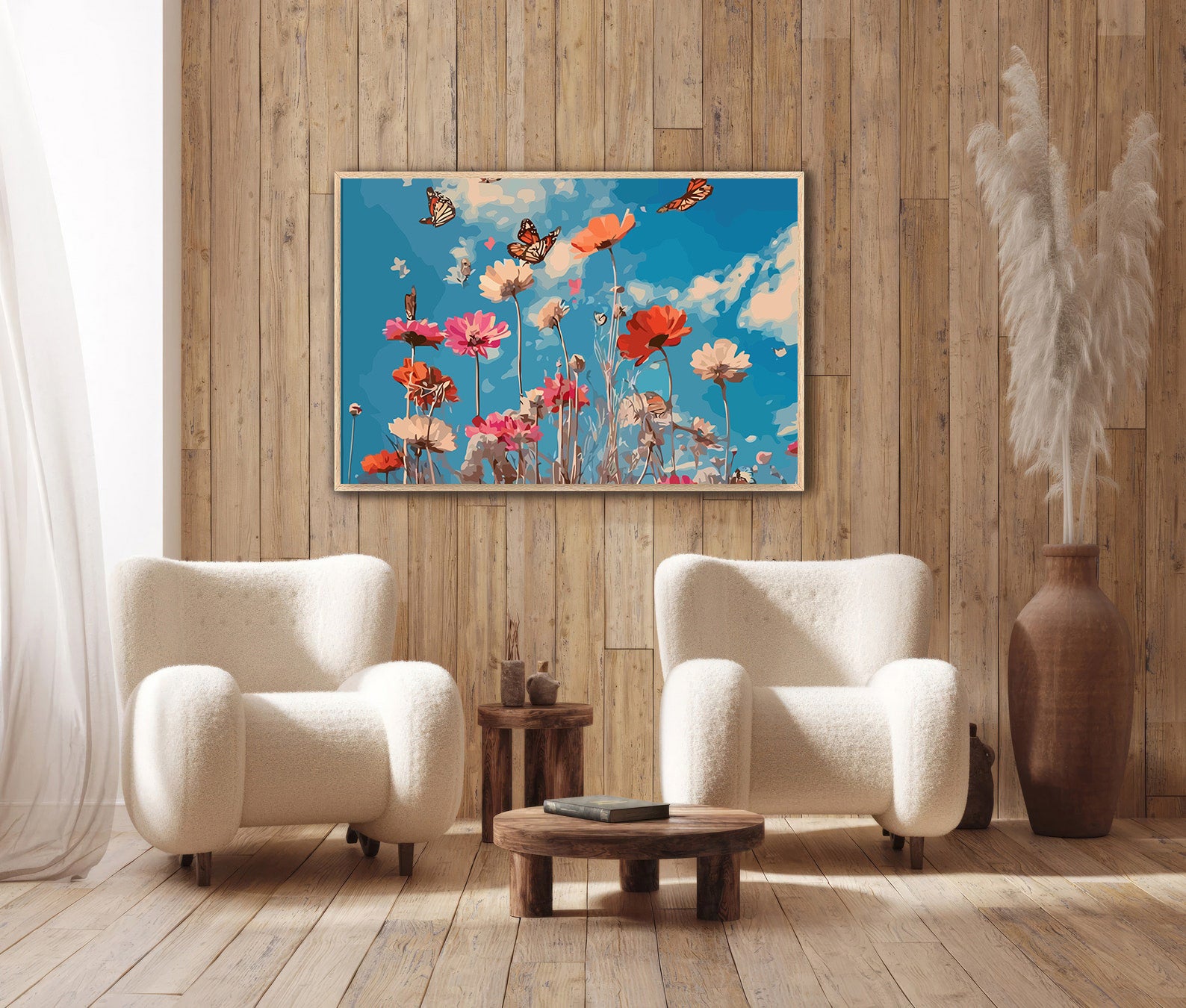 Pictura pe Numere – Dansul fluturilor in azur 6625