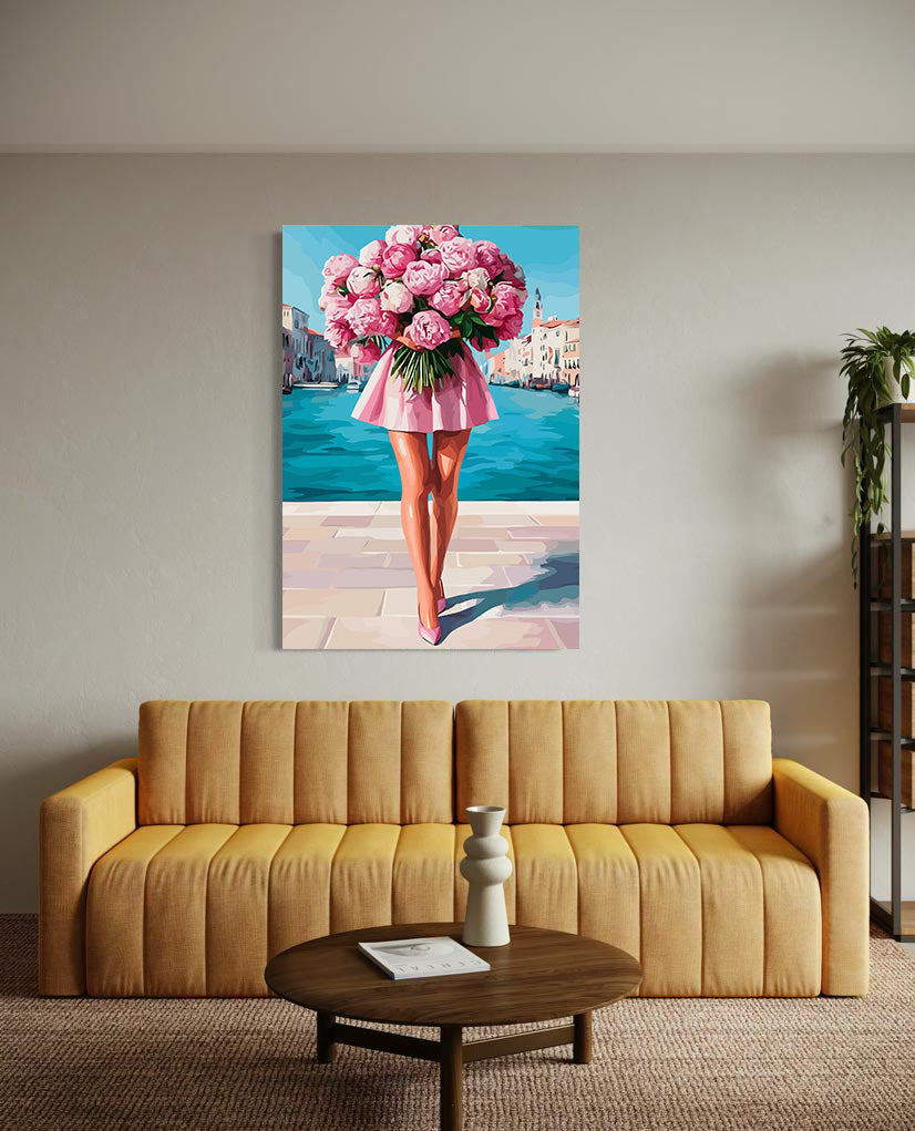 Pictura pe Numere – Bujori si marea 6634