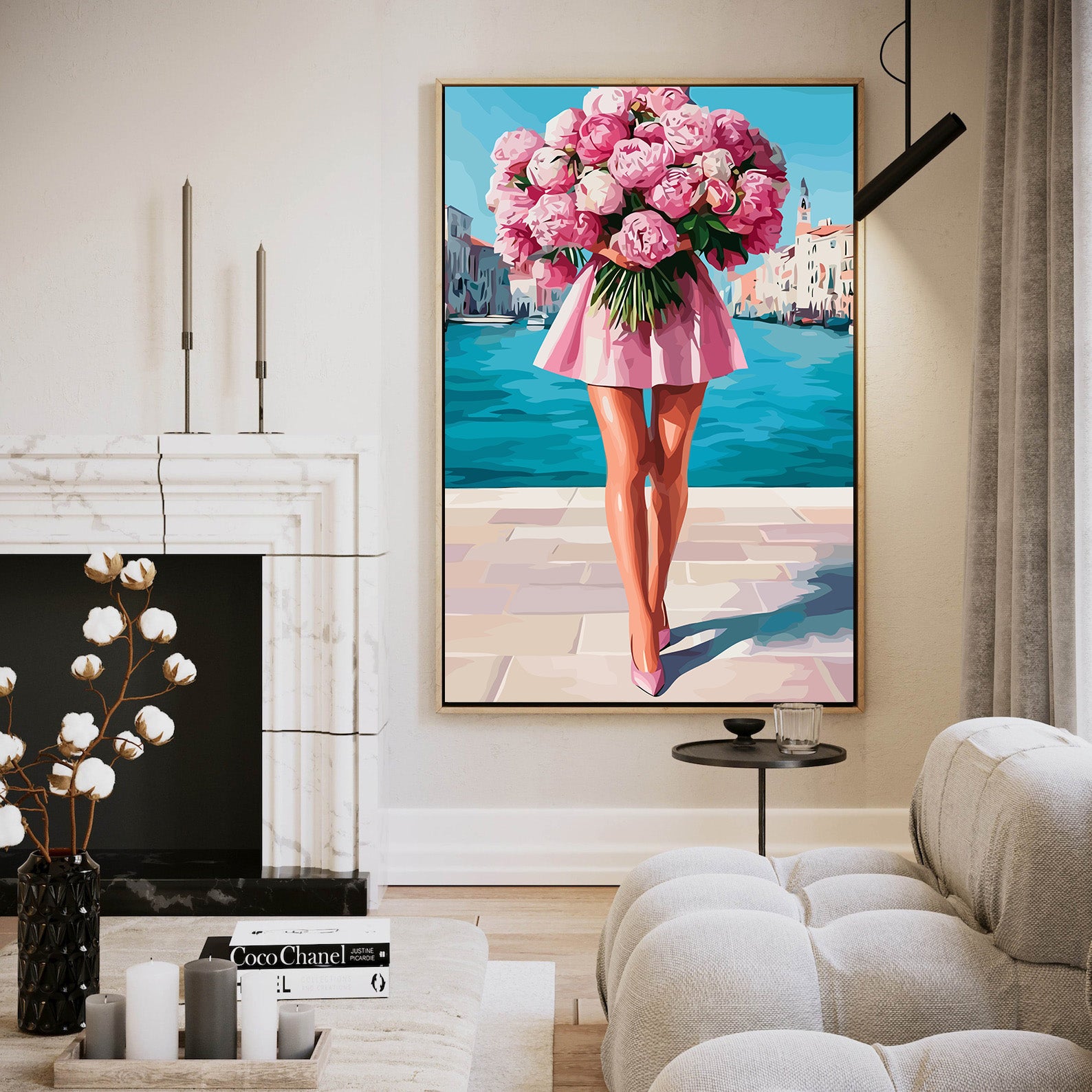 Pictura pe Numere – Bujori si marea 6634