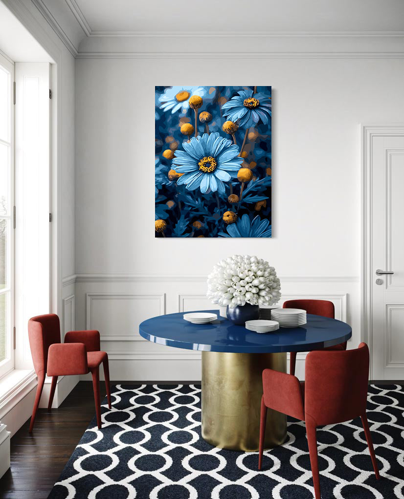 Pictura pe Numere – Contrast Albastru si Aur 6637