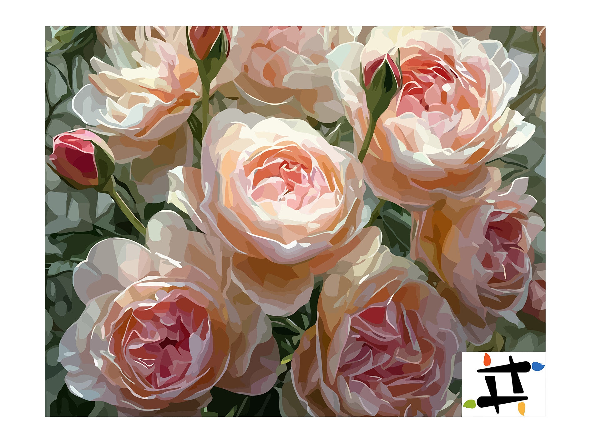 Pictura pe Numere – Esenta de Roz 6660