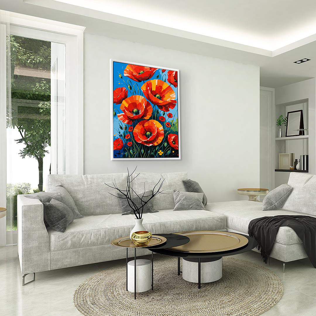 Pictura pe Numere – Simfonia de foc si azur 6688