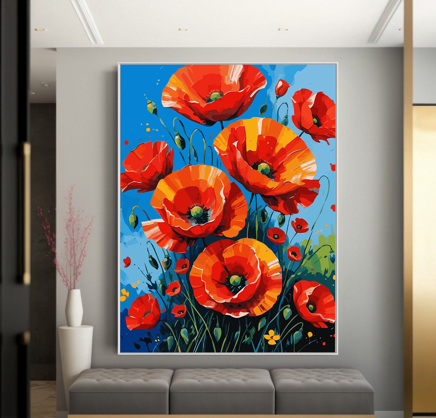 Pictura pe Numere – Simfonia de foc si azur 6688