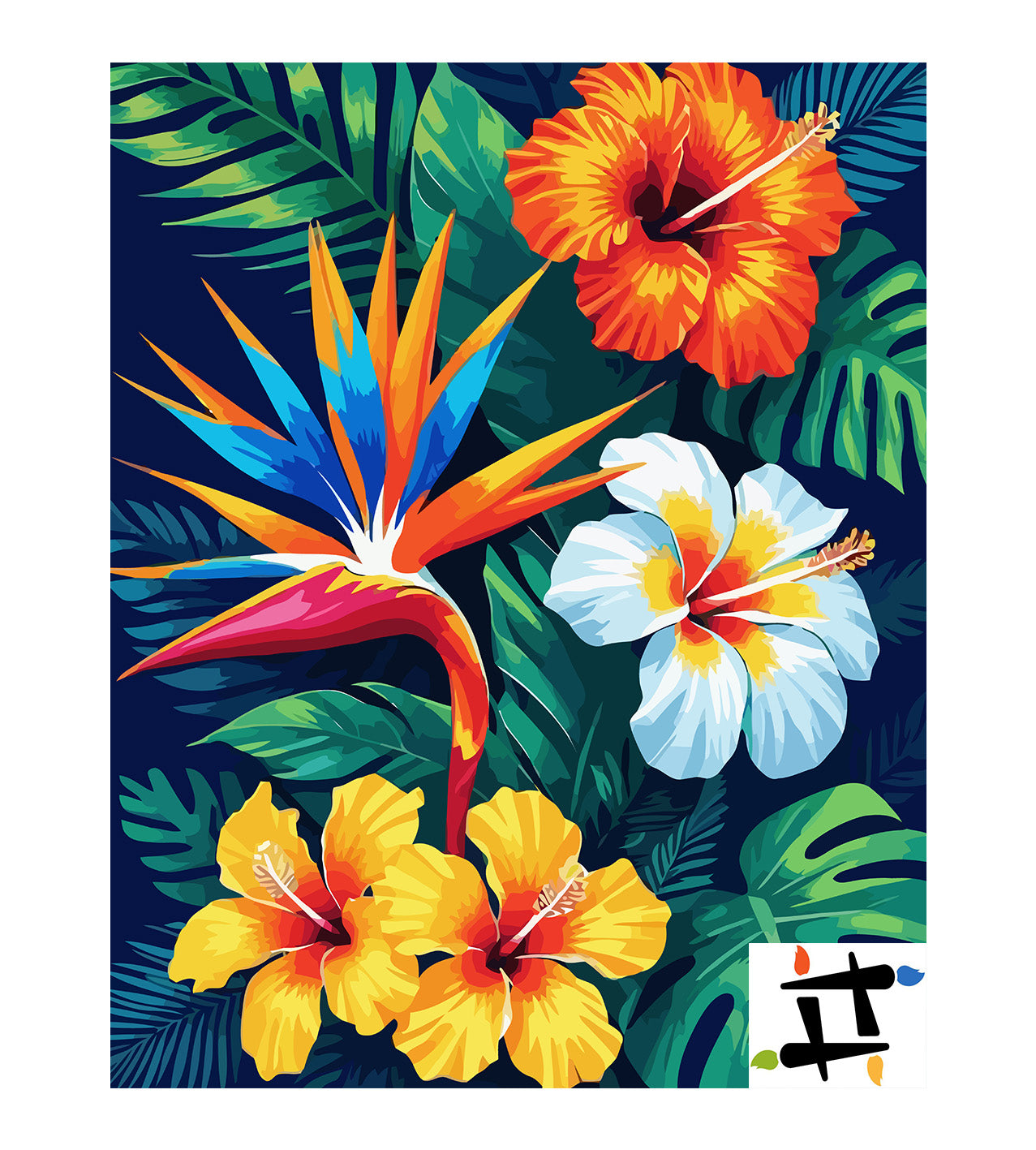 Pictura pe Numere – Ritmuri de Hibiscus 6733