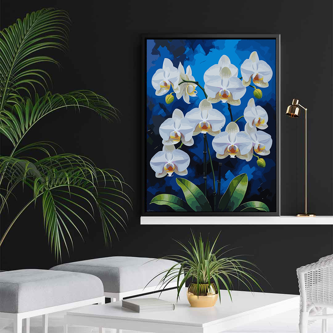 Pictura pe Numere – Orhideea Alba 6820