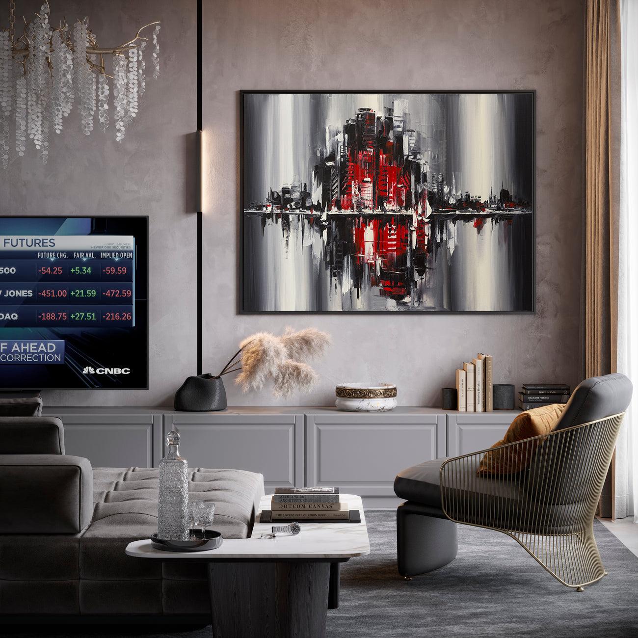 Peinture sur toile - Ville