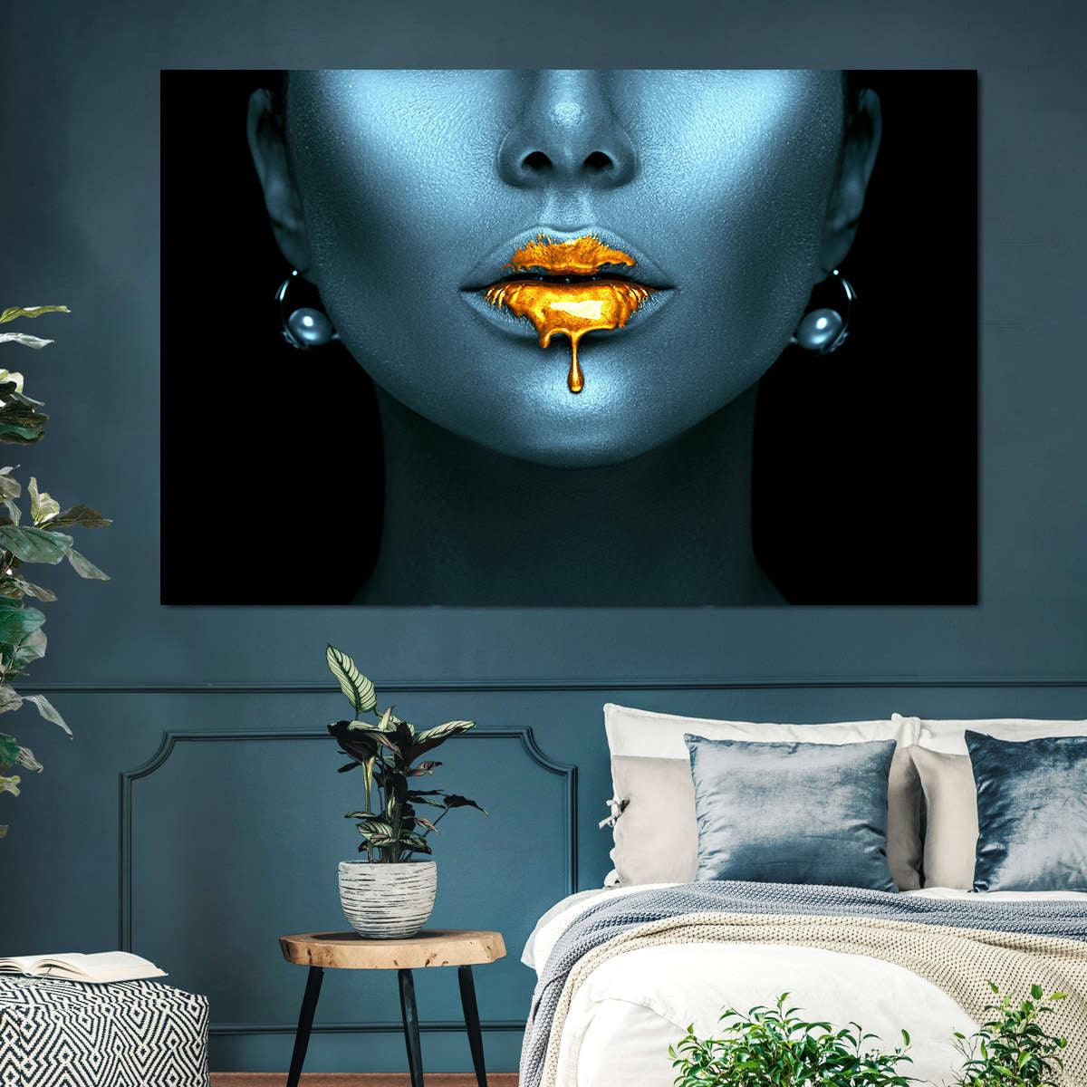 Tablou Canvas - Buze Aurii