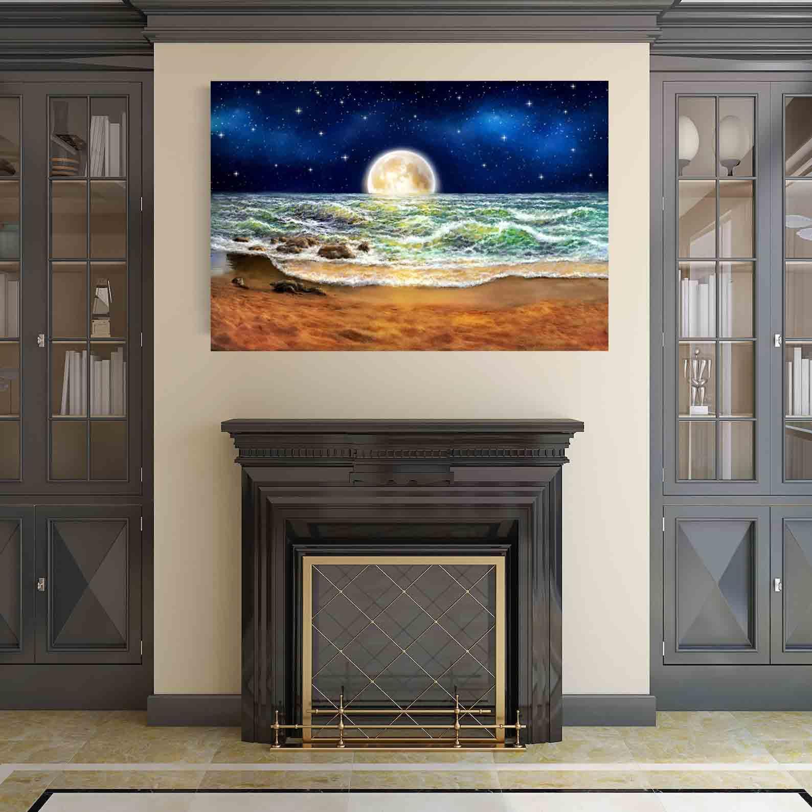 Tablou Canvas - Luna deasupra marii