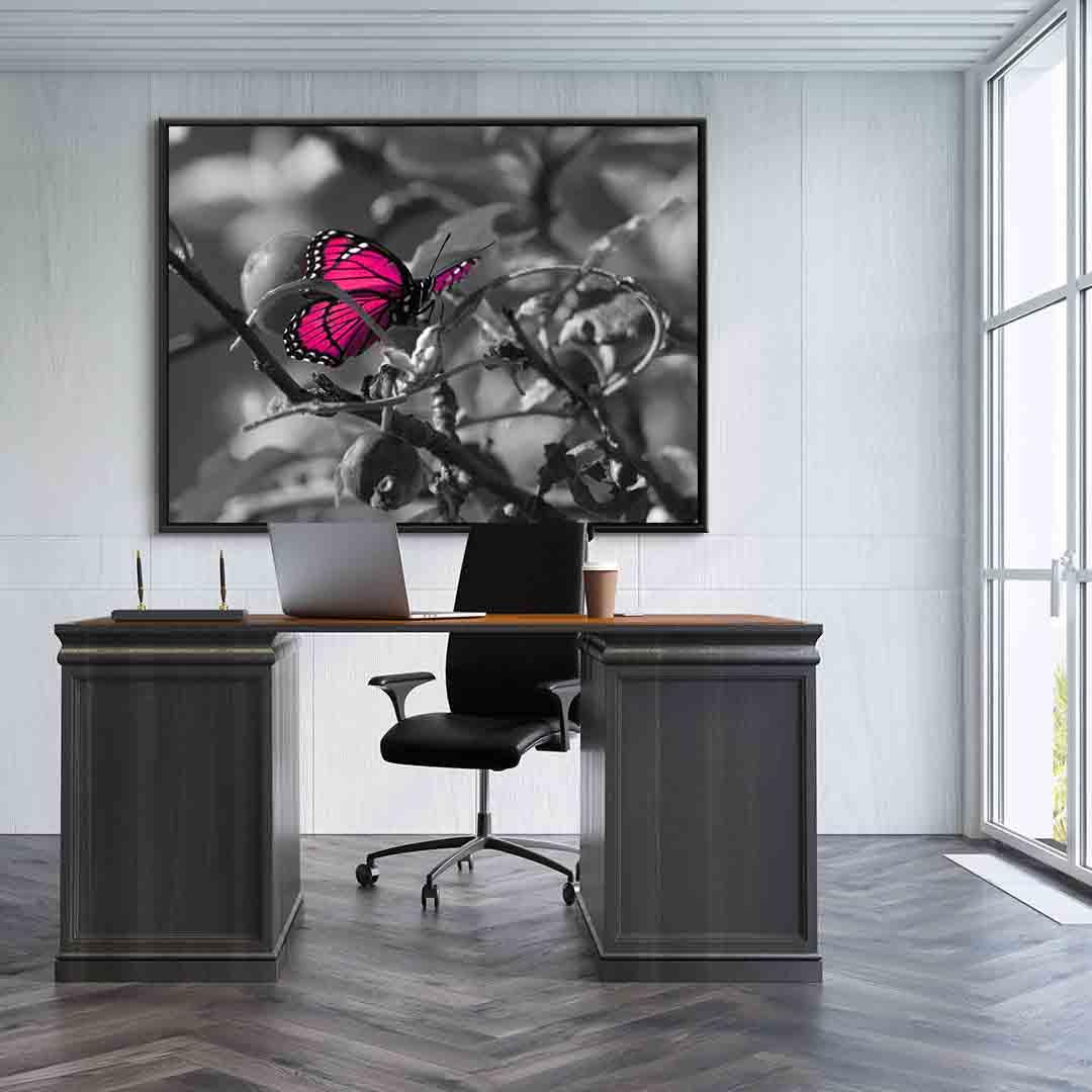 Tablou Canvas - Fluturele roz