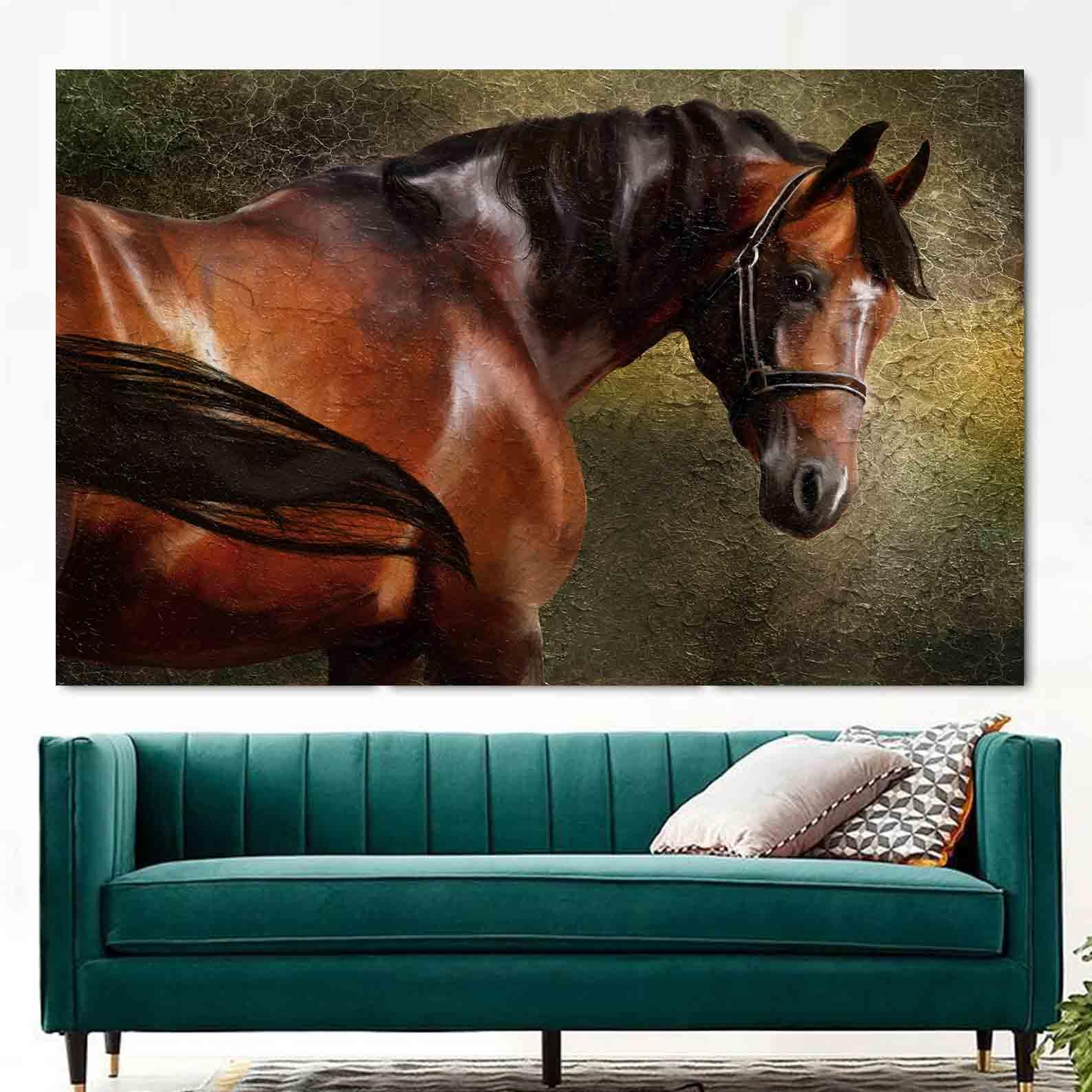 Peinture sur toile - Portrait de cheval