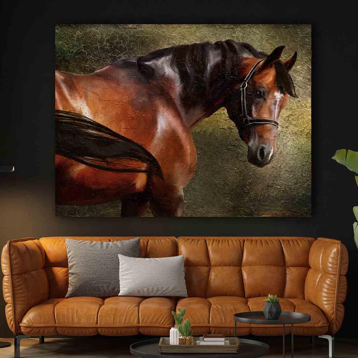Peinture sur toile - Portrait de cheval