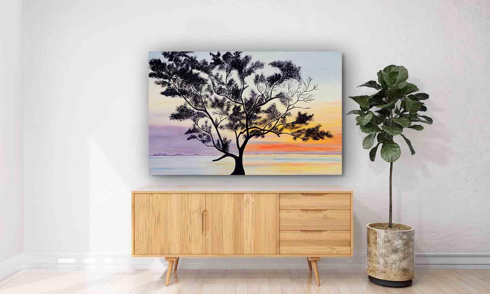 Tablou Canvas - Peisaj la apus