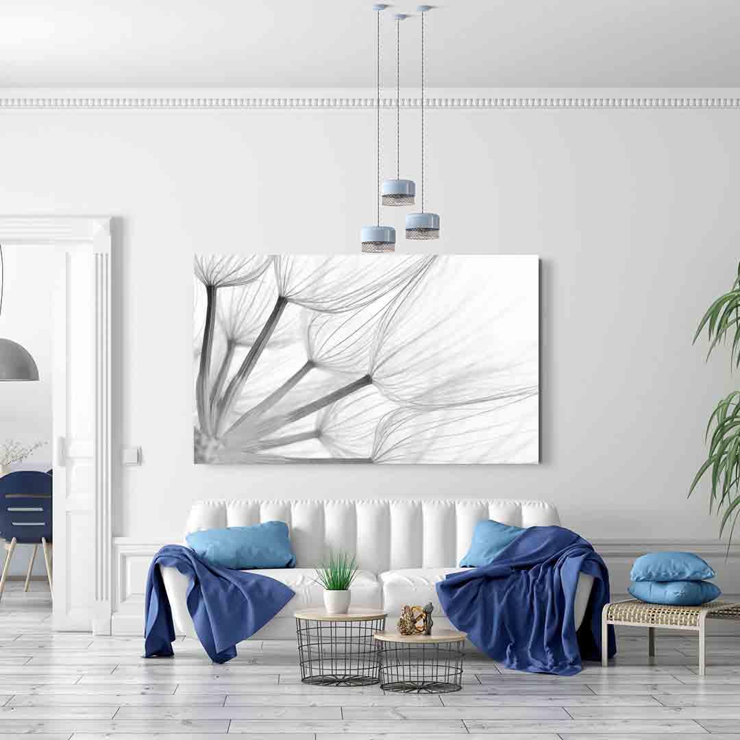 Tablou Canvas - Papadie alb-negru