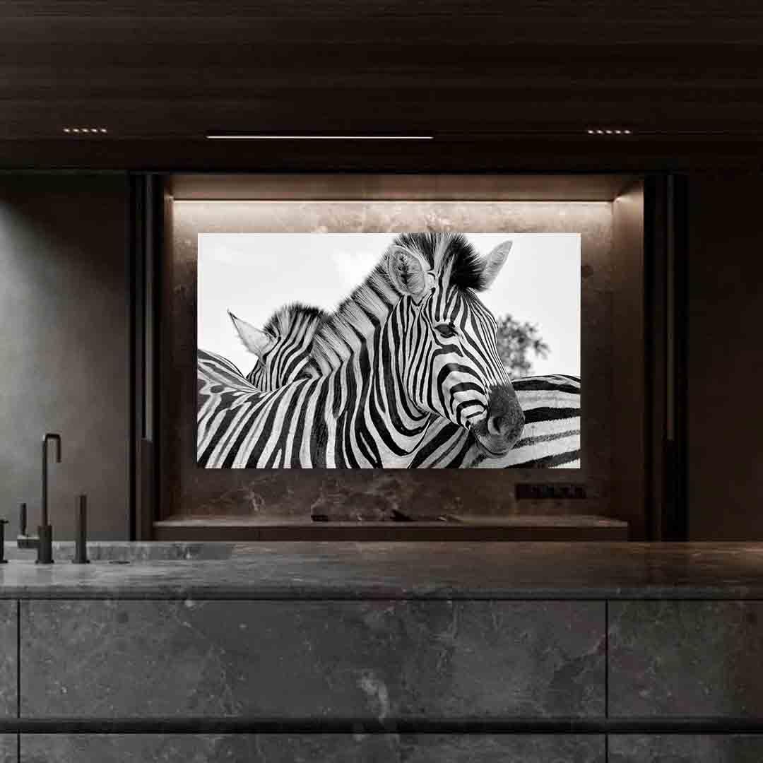 Tablou Canvas - Portret zebra alb-negru