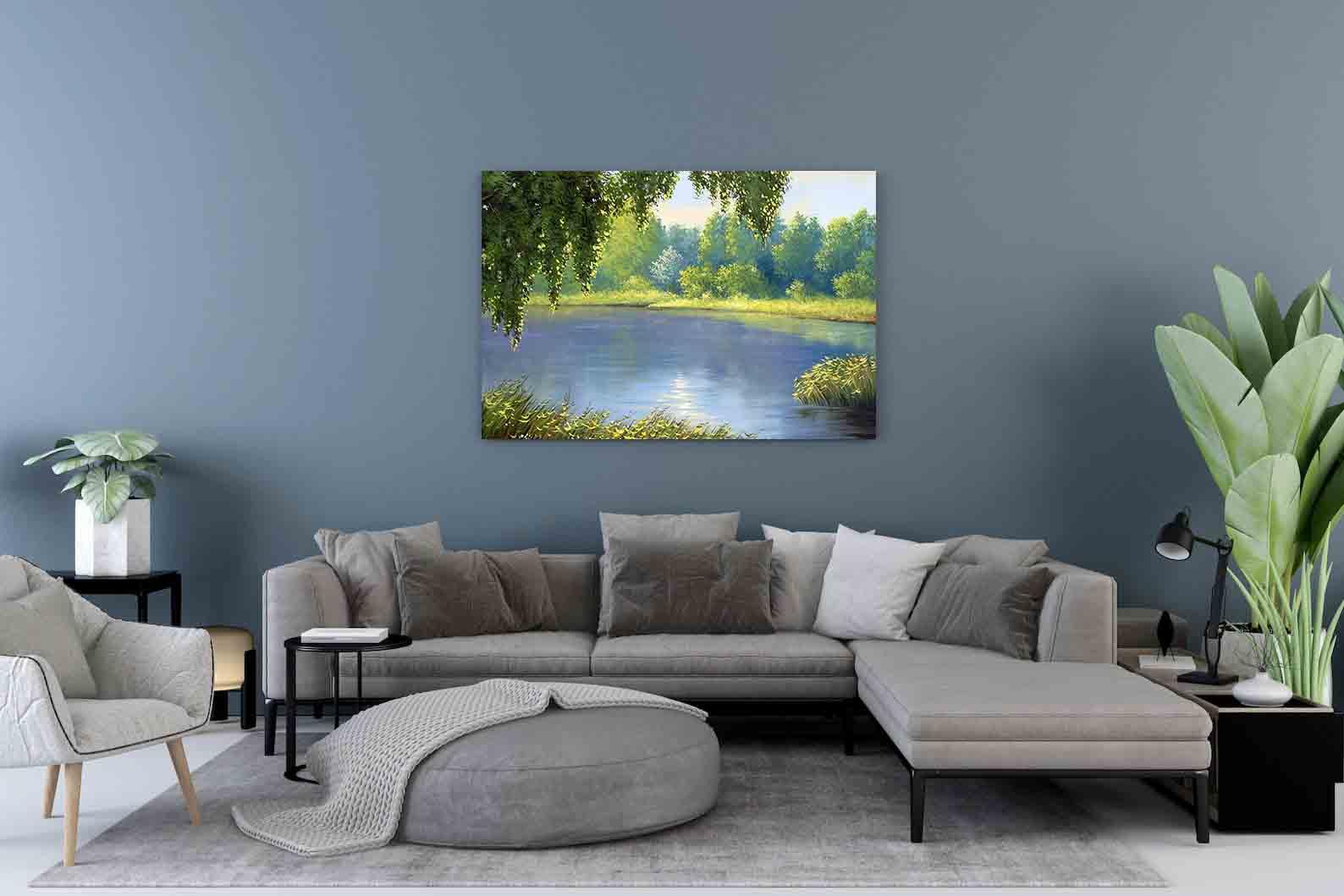 Tablou Canvas - Peisaj de vara cu rau