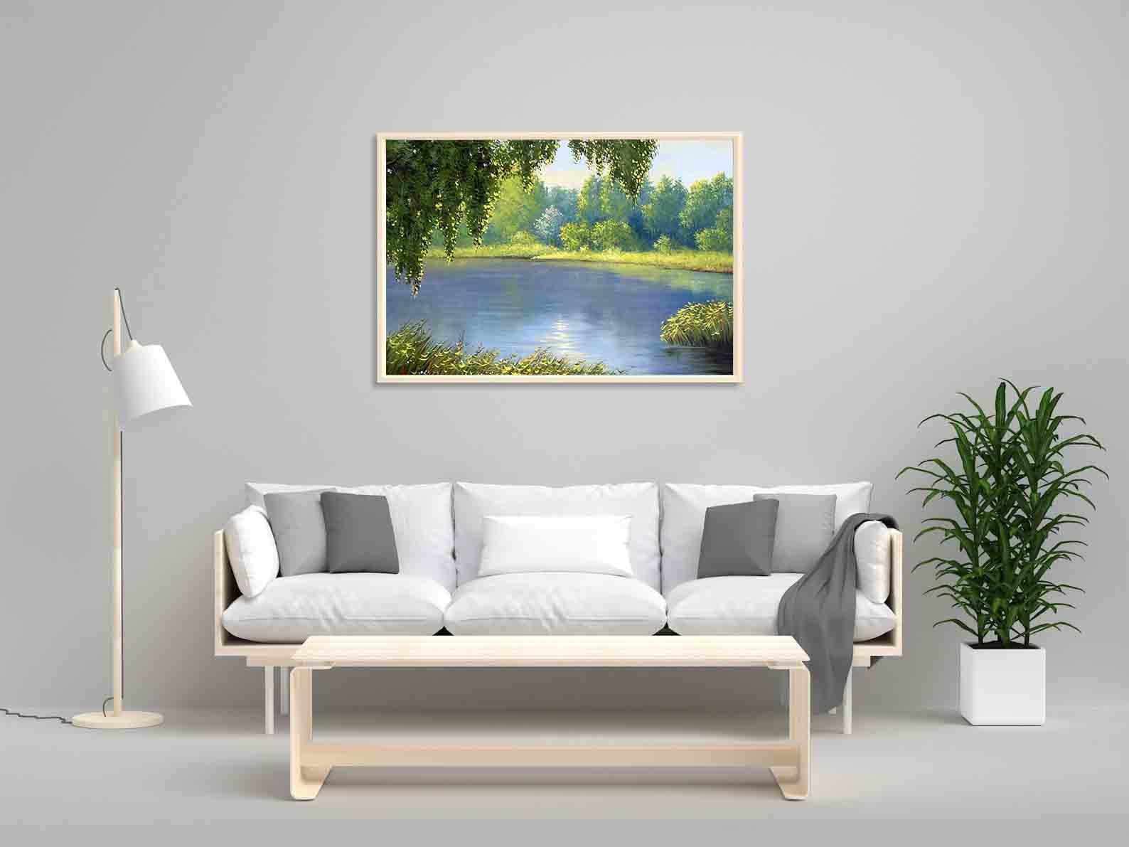 Tablou Canvas - Peisaj de vara cu rau