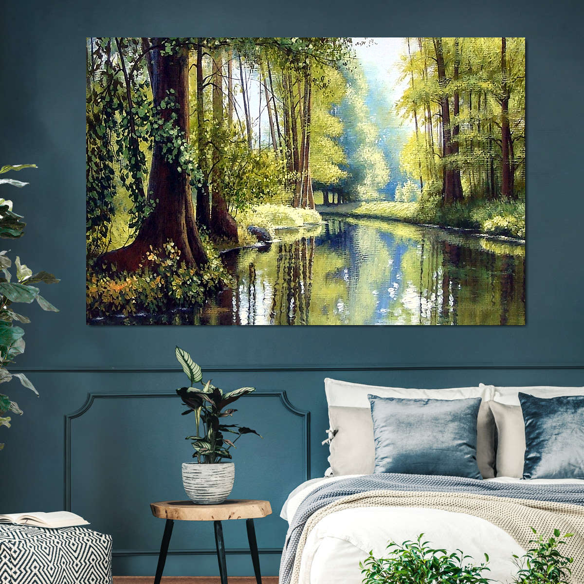 Tablou Canvas - Peisaj de vara cu rau