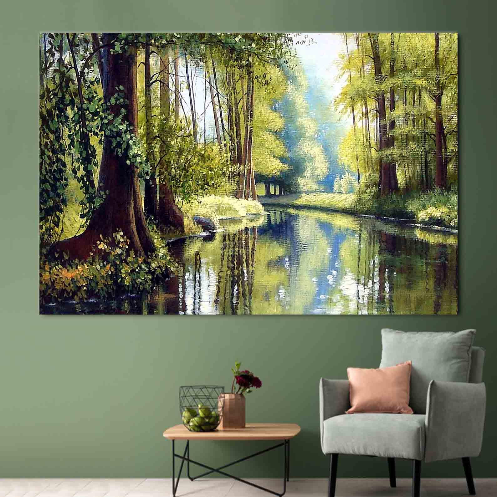 Tablou Canvas - Peisaj de vara cu rau