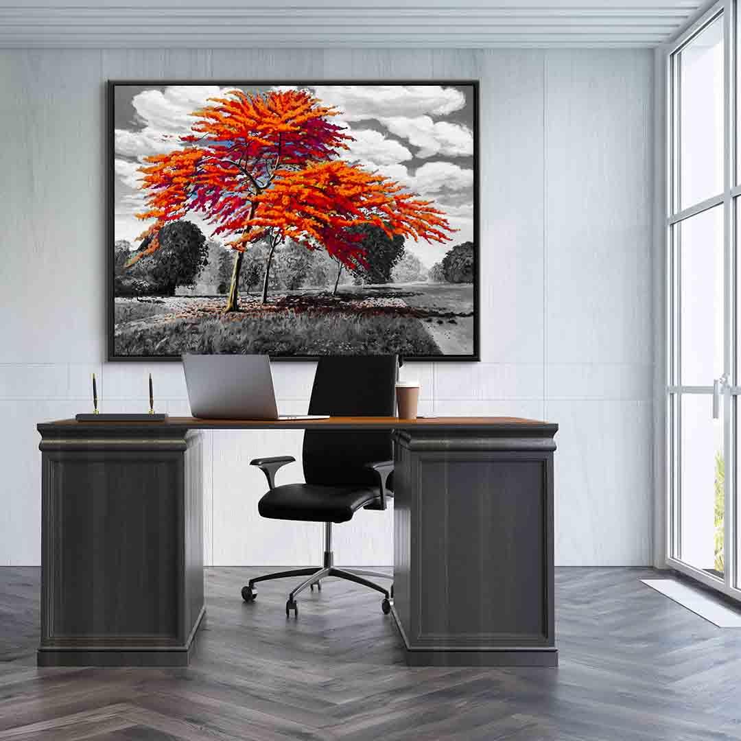 Tablou Canvas - Copacii rosii
