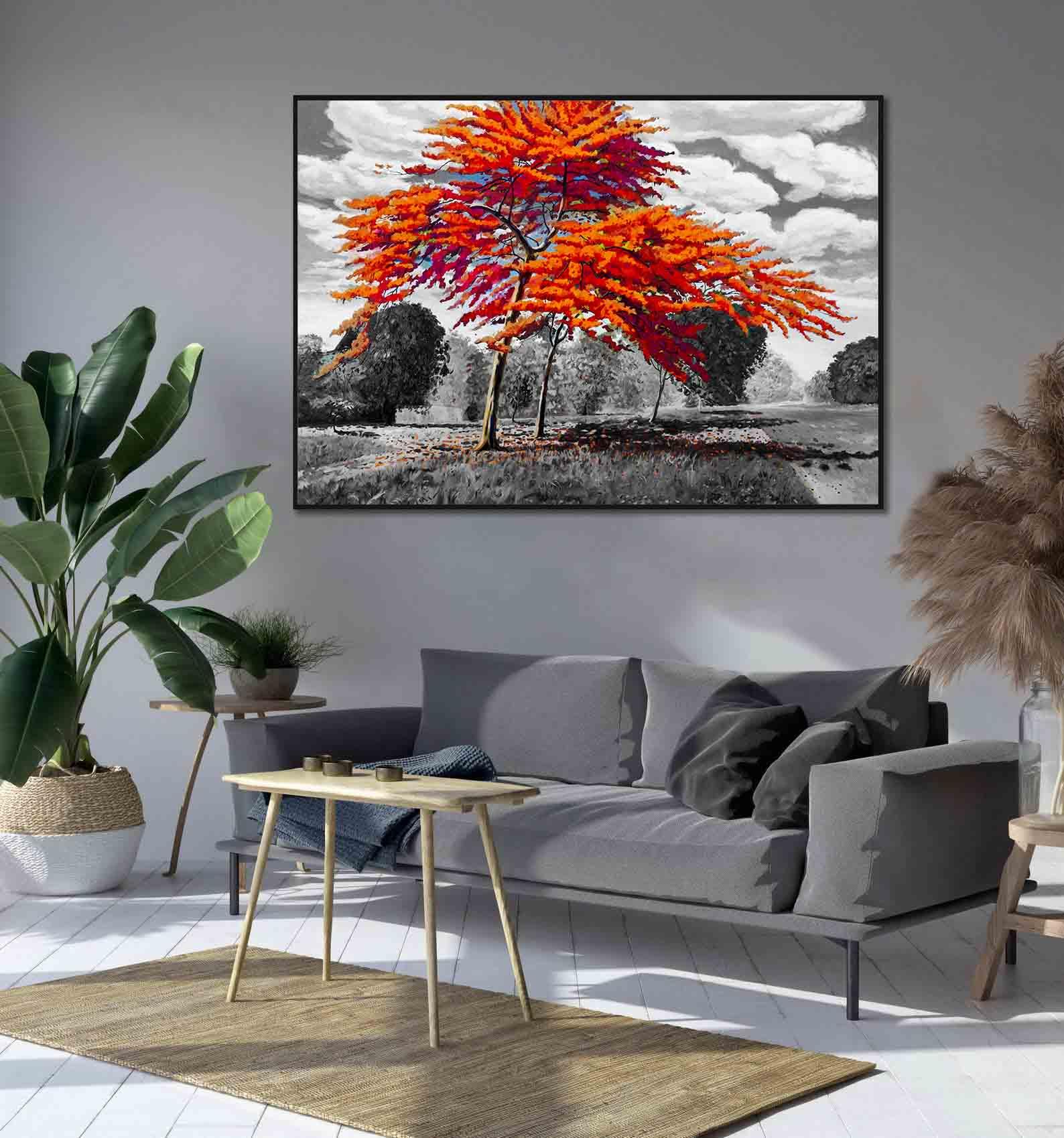 Tablou Canvas - Copacii rosii