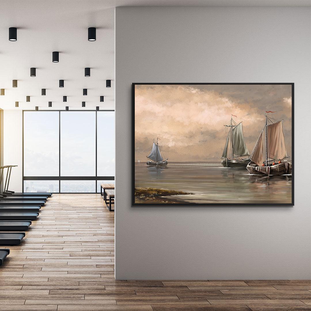 Tablou Canvas - Barci cu panze pe mare