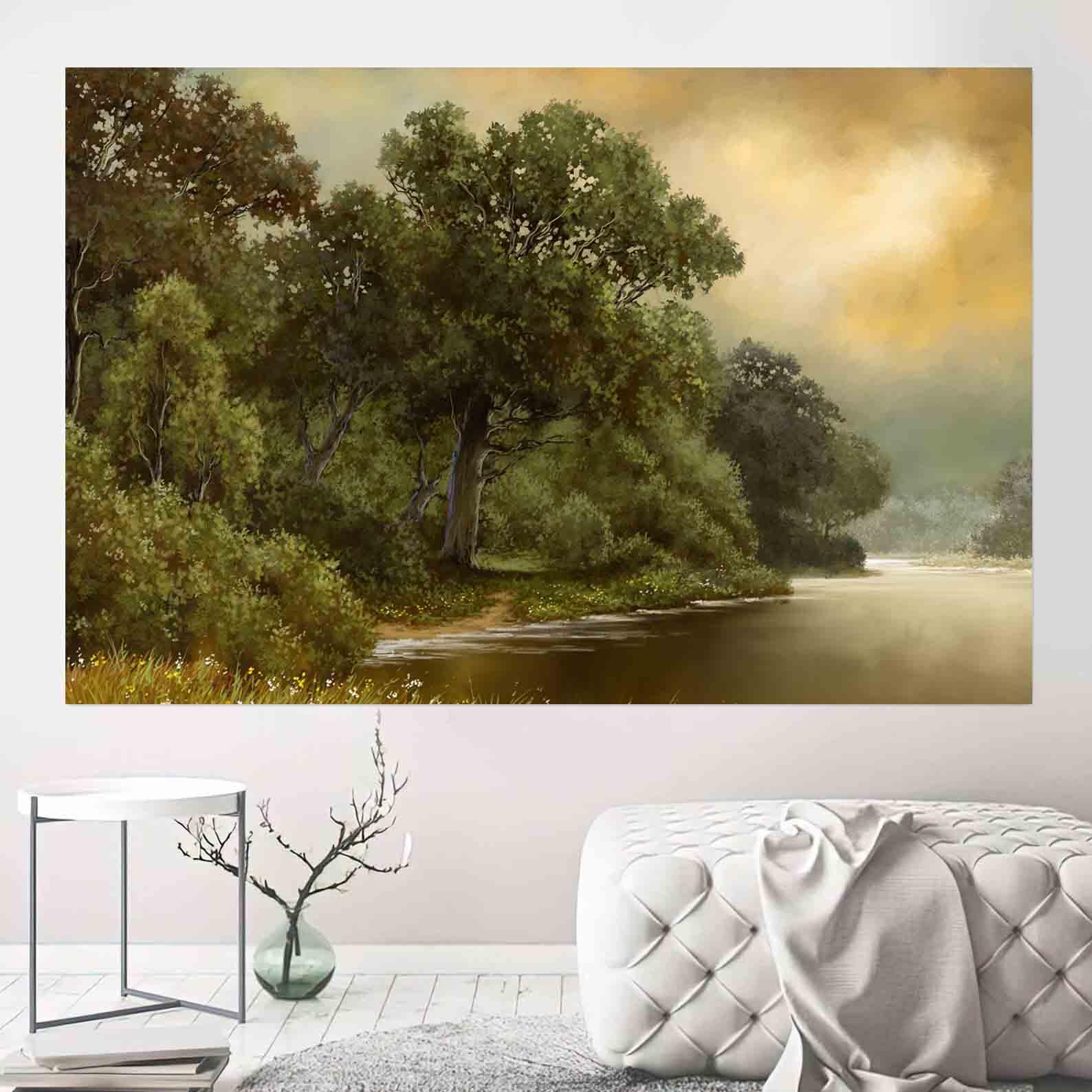 Tablou Canvas - Peisaj de vara cu rau