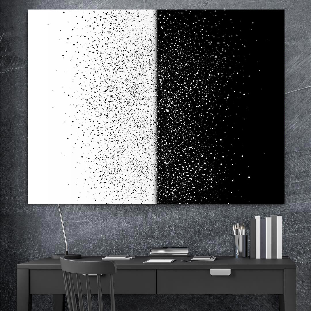 Tablou Canvas - Abstract alb si negru