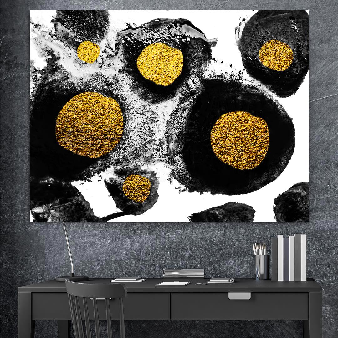 Tablou Canvas - Abstract din granule aurii