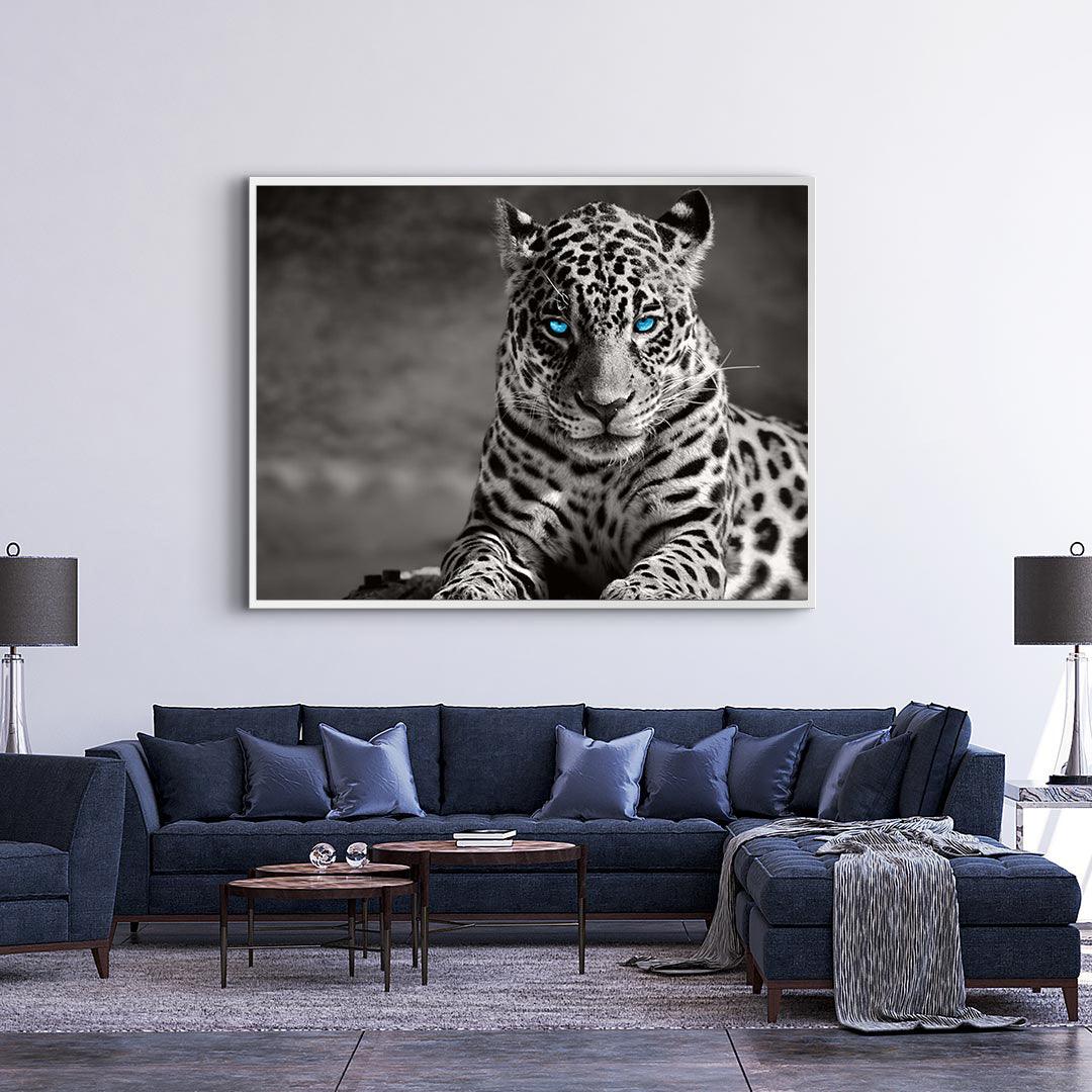 Tablou Canvas - Leopard cu ochii albastri