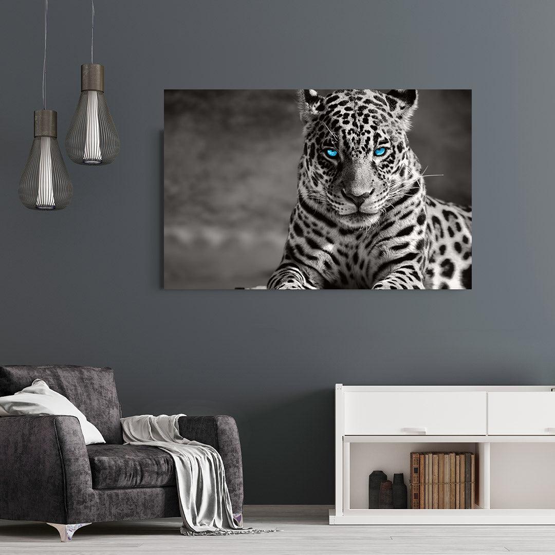 Tablou Canvas - Leopard cu ochii albastri