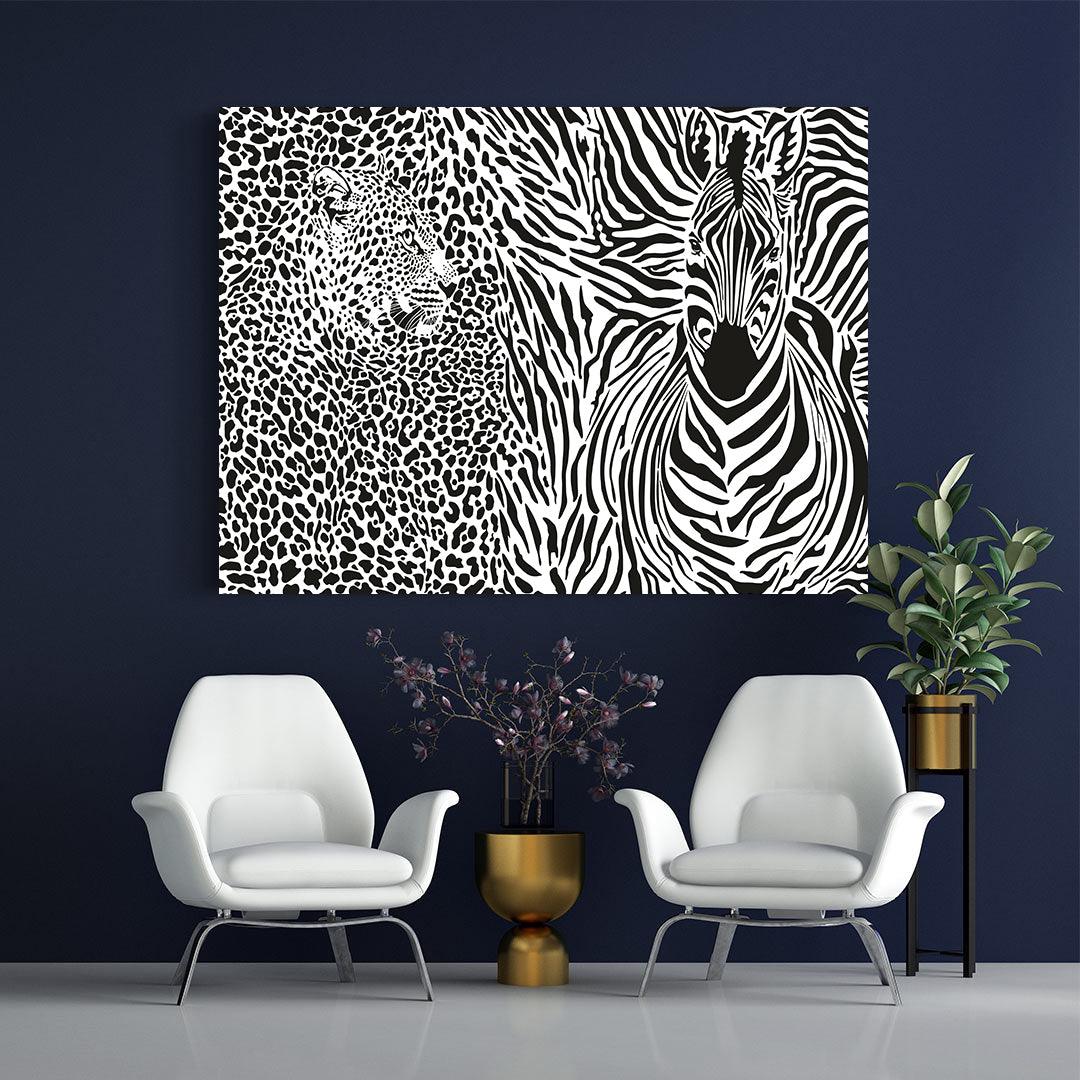 Peinture sur toile – Illusion de léopard et de zèbre