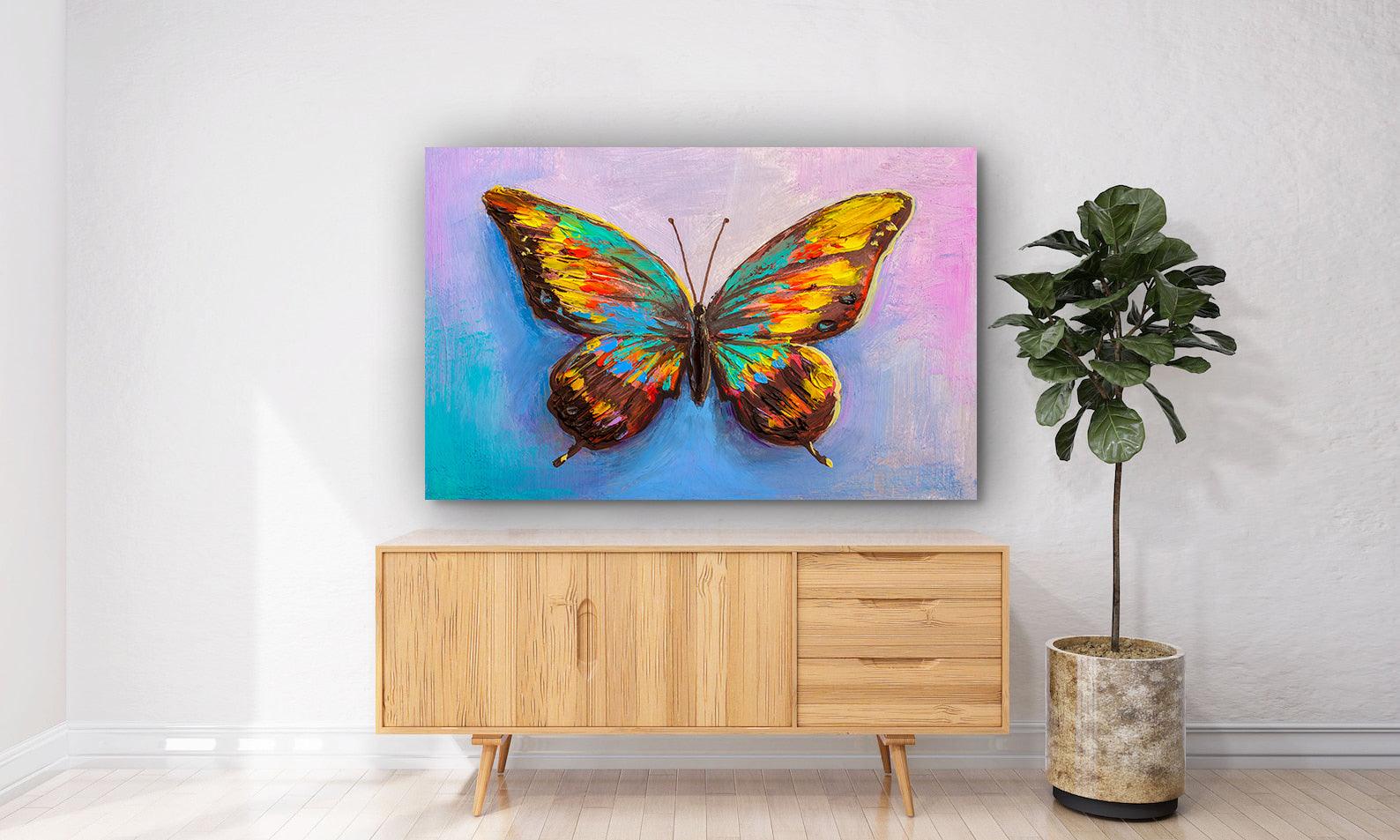 Tableau sur toile - Papillon multicolore