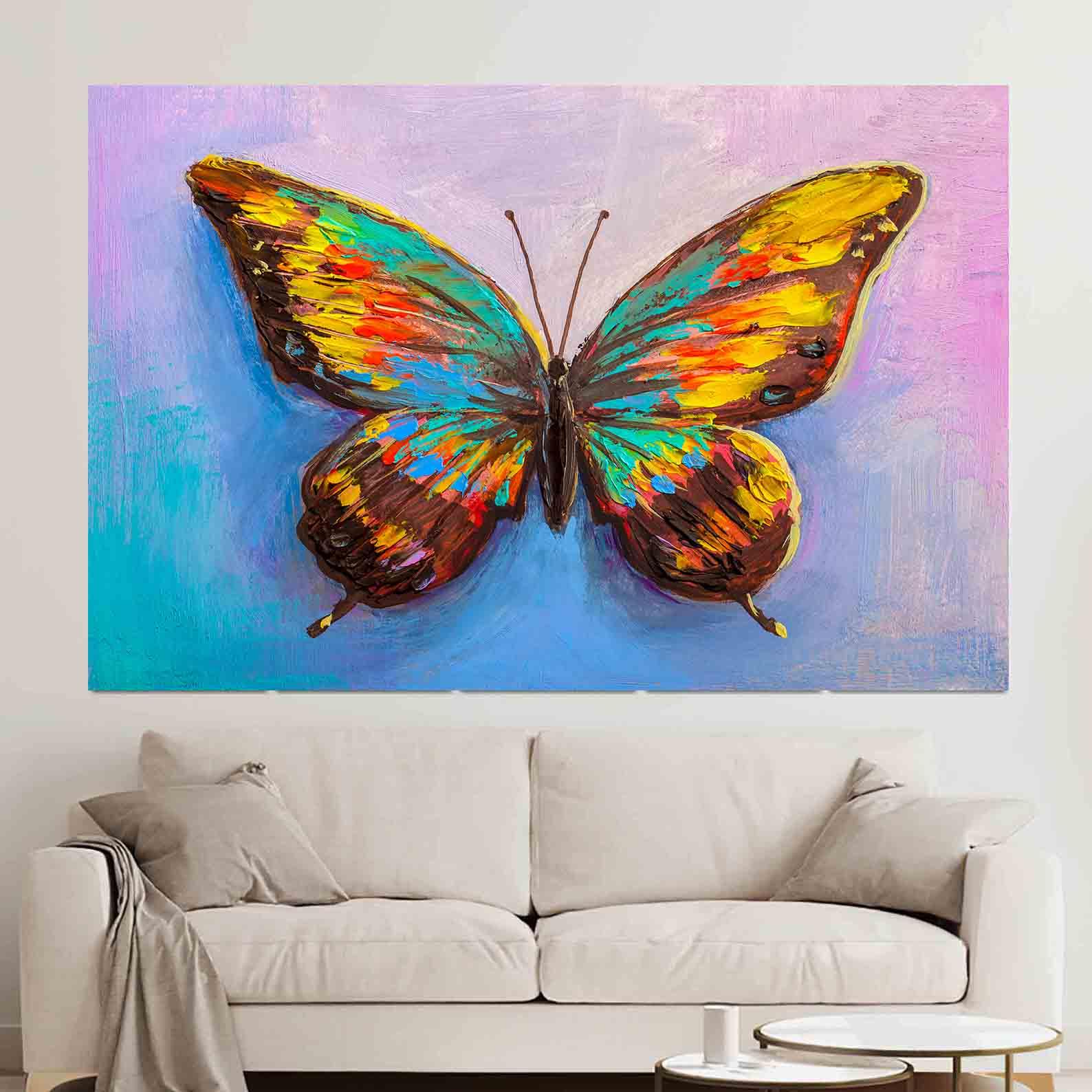 Tablou Canvas - Fluture multicolor