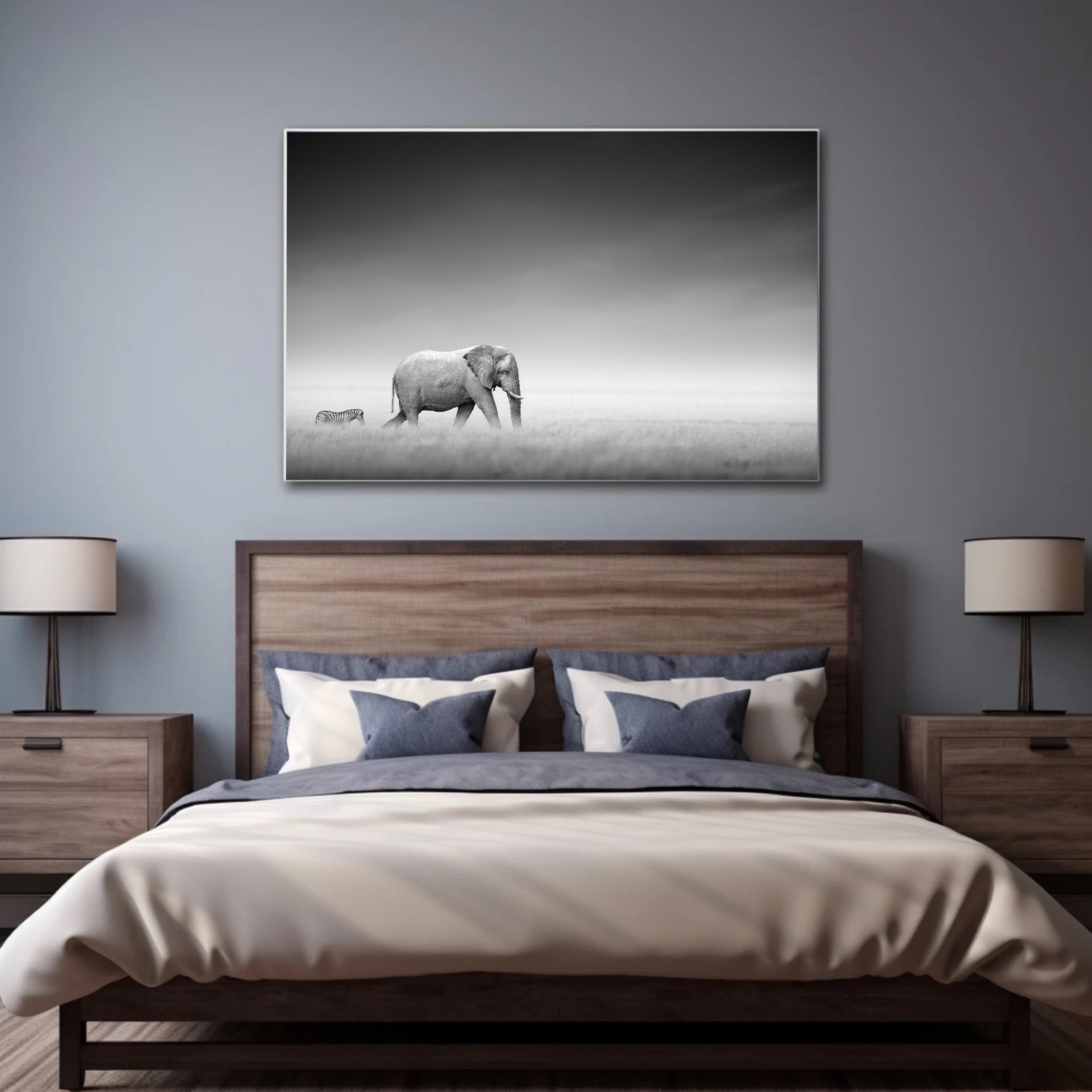 Tablou Canvas - Animale Alb Negru